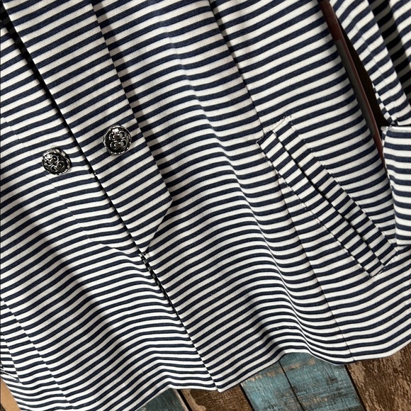 Erin  London Blue and White Striped sailorWomen's Jacket - Picture 3 of 16